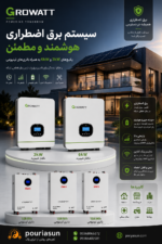 پکیج برق خورشیدی و برق اضطراری Growatt